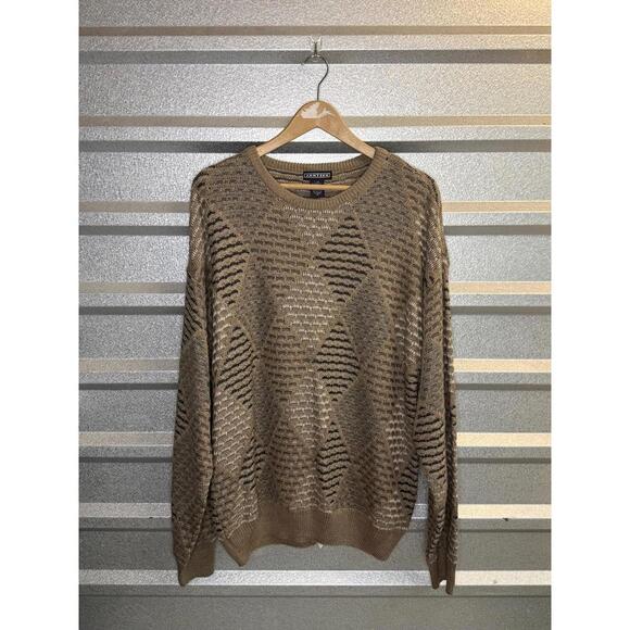 Jantzen Other - Vintage Sweater Jantzen Men's Brown Argyle Pattern Sweater Size Large